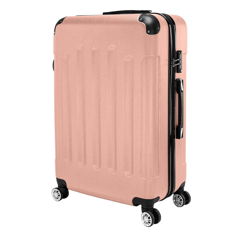 3-in-1 Portable ABS Trolley Case 20" / 24" / 28" Rose Gold