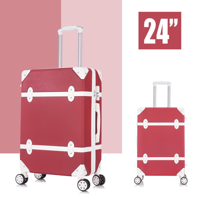 3 Piece Sets Luggage Suitcase ABS Hardshell Lightweight Spinner Wheels