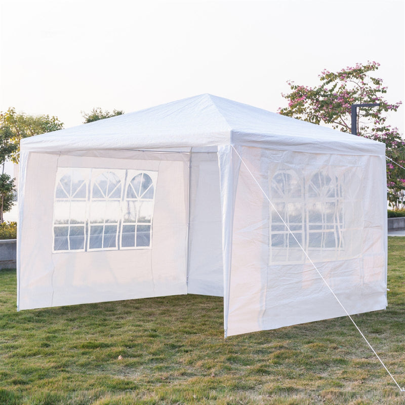 3 x 3m Three Sides Waterproof Tent with Spiral Tubes White