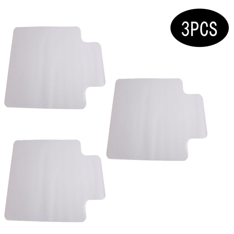 3PCS  47.24 x 35.43 x 0.08" PVC Home-use Protective Mat for Floor Chair Transparent