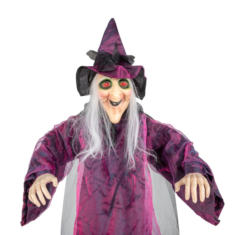 71in Life Size Hanging Witch Talking Halloween Decoration