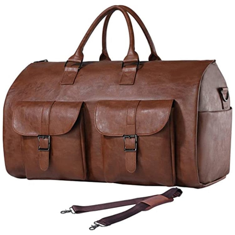 Dark Brown Convertible Travel Clothing Carry-on Luggage Bag