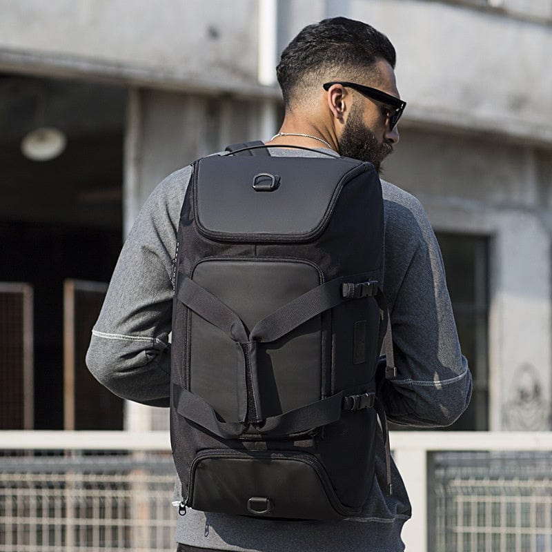 Black / 16 Inch Outdoor Travel Bag Multi-purpose Large Capacity Backpack