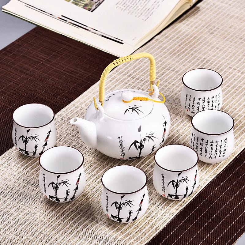 D Japanese style Kung Fu tea set teapot ceramic cover bowl cup porcelain home decoration ceremony gaiwan kettle teacup teaware