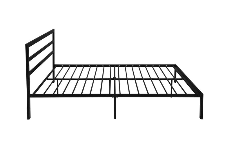 Queen Size Metal Bed Frame with Headboard Black