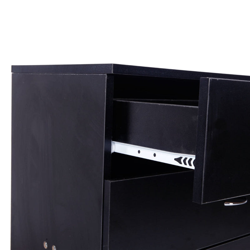 Simple 4-Drawer Dresser Black