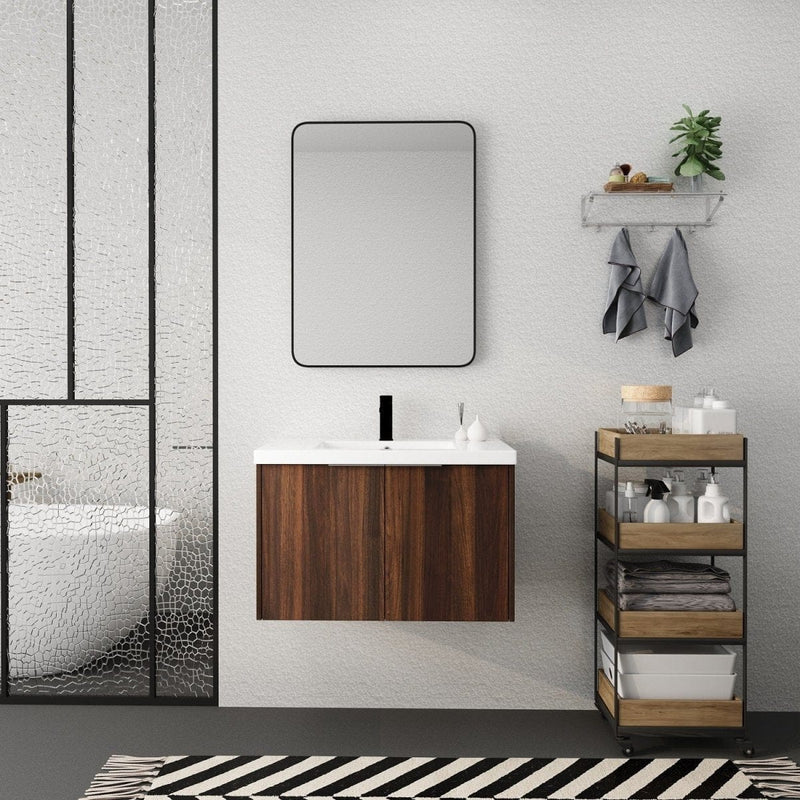 Soft Close Doors Bathroom Vanity With Sink,30 Inch For Small Bathroom