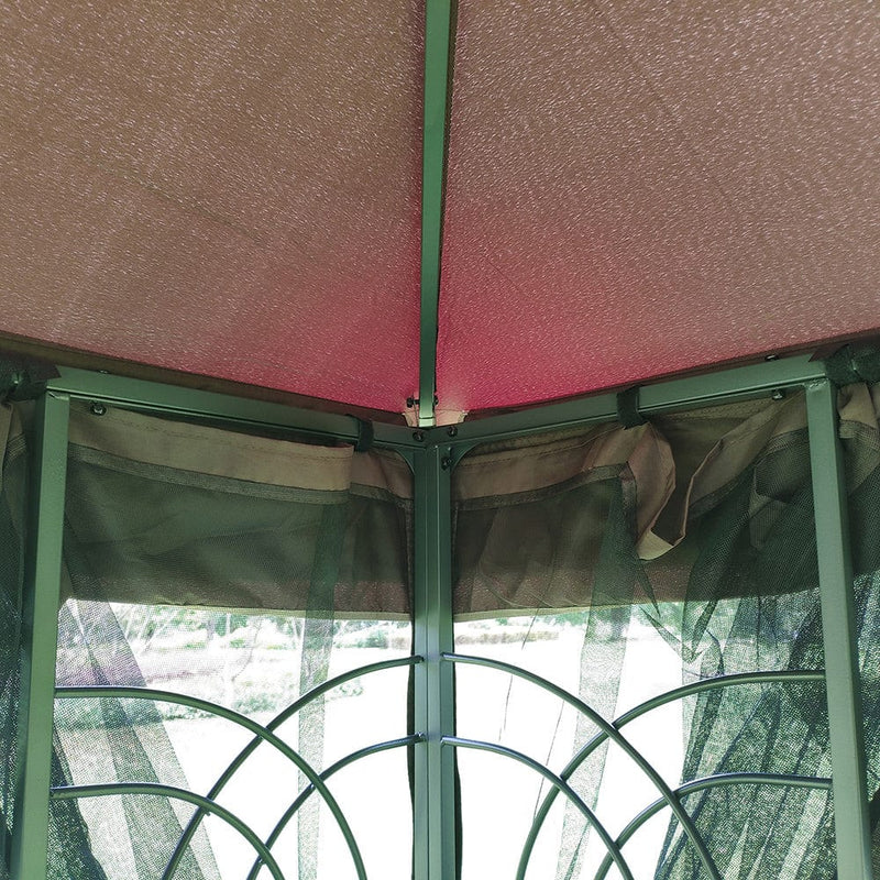 13x10 Outdoor Patio Gazebo Canopy Tent Brown