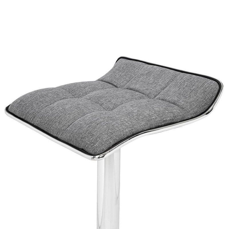 2 Soft-Packed Square Board Curved Foot Bar Stools Dark Gray