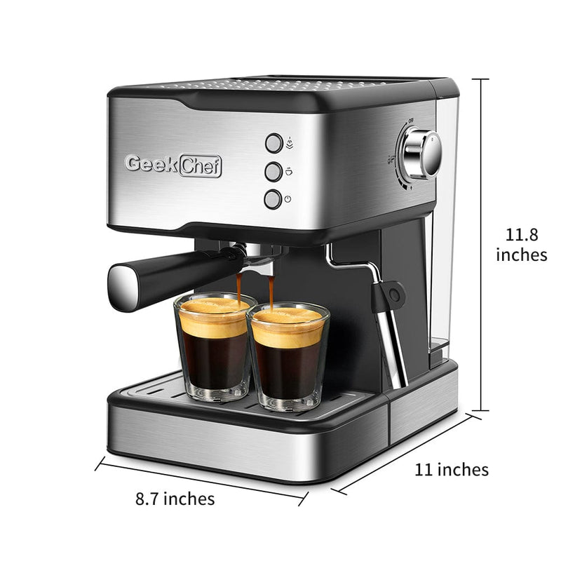20 Bar Espresso Maker, 950W Detachable frothing nozzle