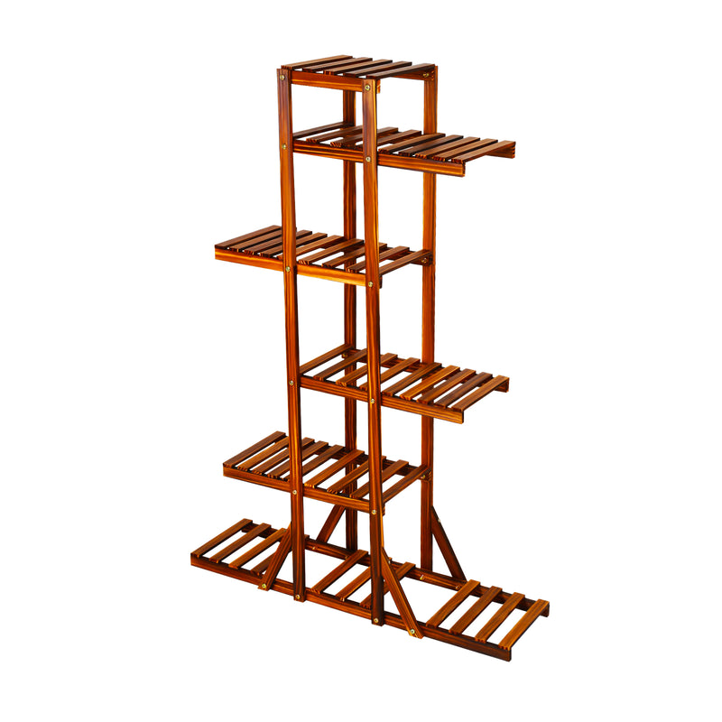 6 Tier Corner Wooden Plant Stand Ladder - The Prime Mart