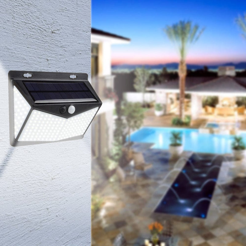 208LED Solar PIR Waterproof Outdoor Wall Light