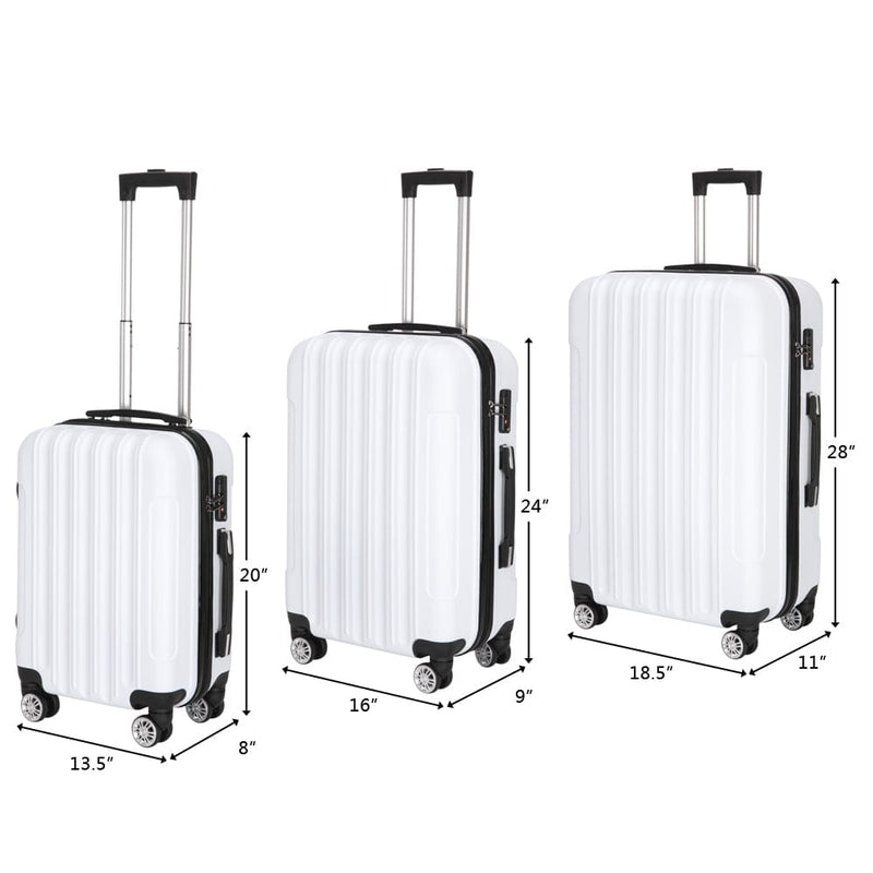 3-in-1 Multifunctional Traveling Suitcase White