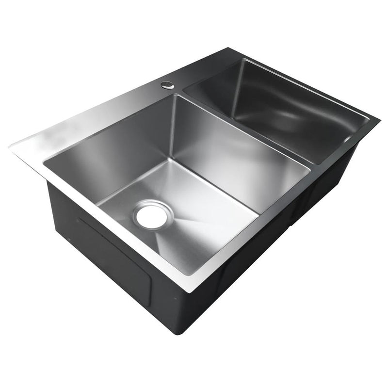33 Inch Drop-in Stainless Steel Double Basin Kitchen Sink
