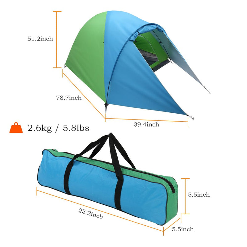4-Person Double Layer Family Camping Tent Outdoor