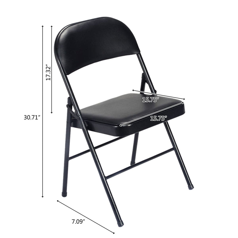 4pcs Elegant Foldable Iron & PVC Chairs for Convention & Exhibition