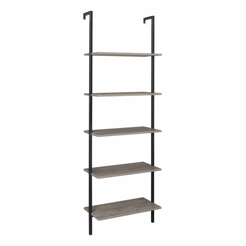 5-Shelf Wood Ladder Bookcase
