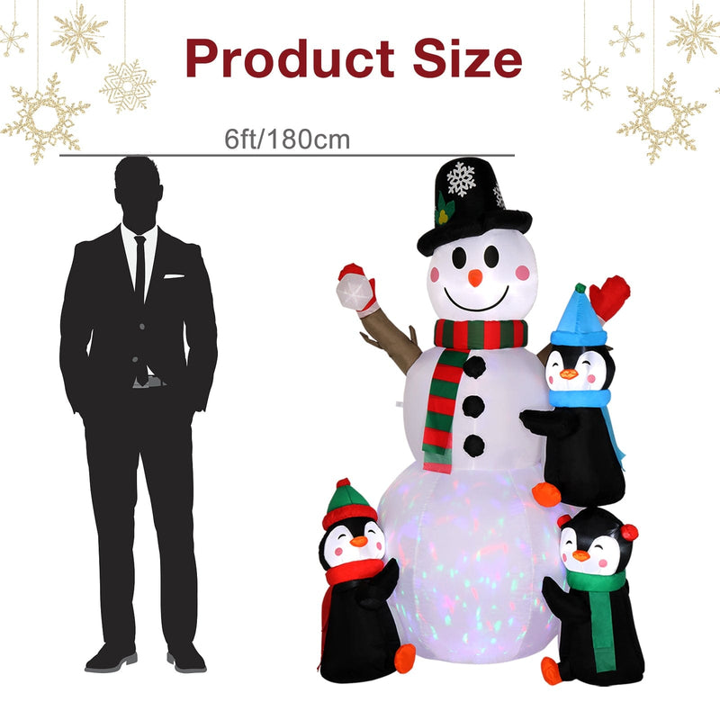 6ft Snowman Inflatable Decoration