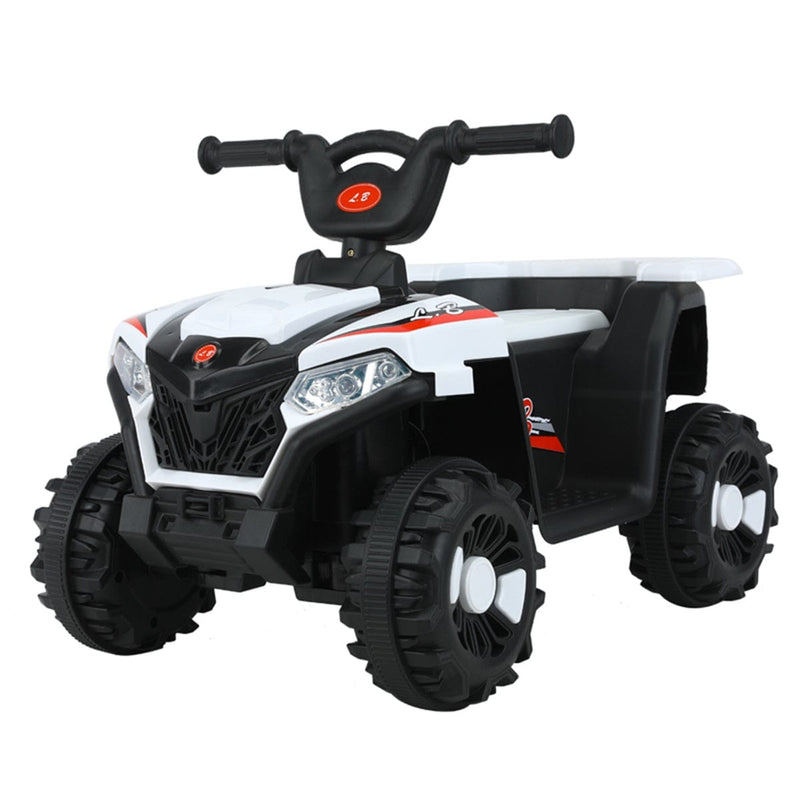 White 6V Ride On ATV, 4-Wheeled Beach Ride on Car, Battery Powered Kids ATV, Forward/ Reverse Switch--GREEN