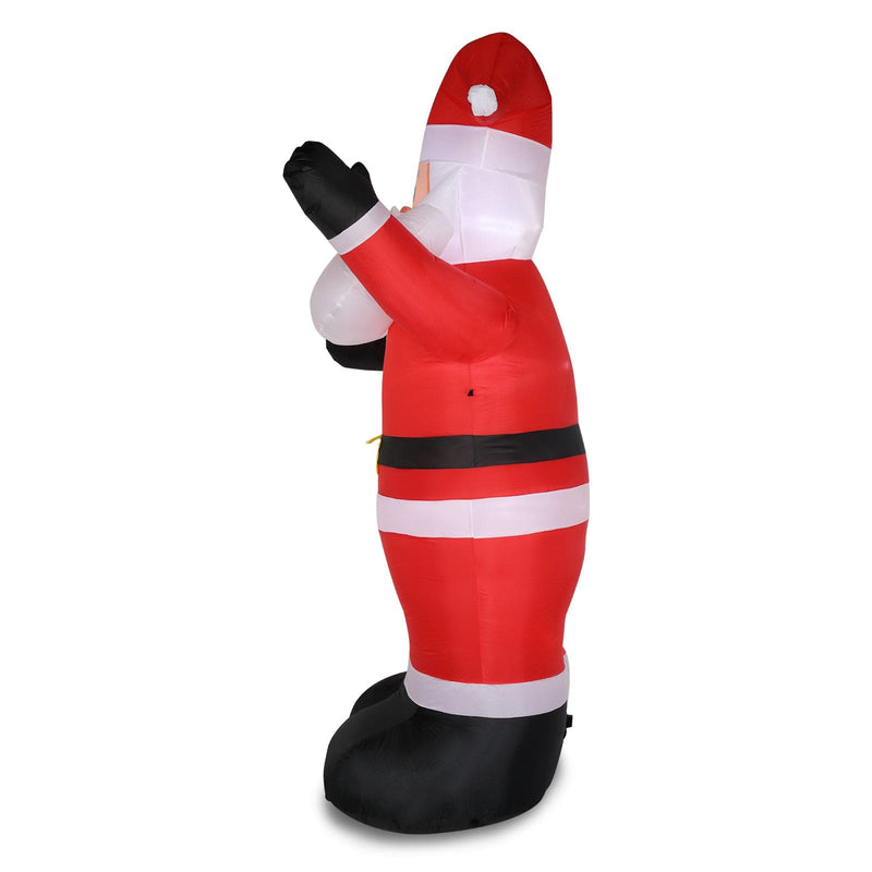 8ft with 4 String Lights Inflatable Santa Claus