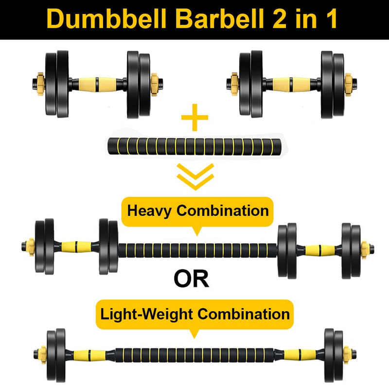Adjustable Dumbbell Set 44 LBS Barbell Weight Set