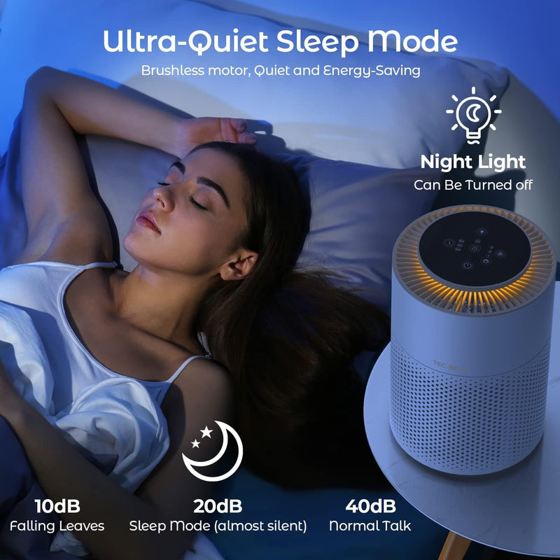 Air Purifiers for Bedroom with Adjustable Night Light