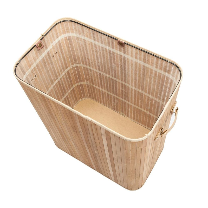 Double-lattice Bamboo Folding Basket Body with Cover