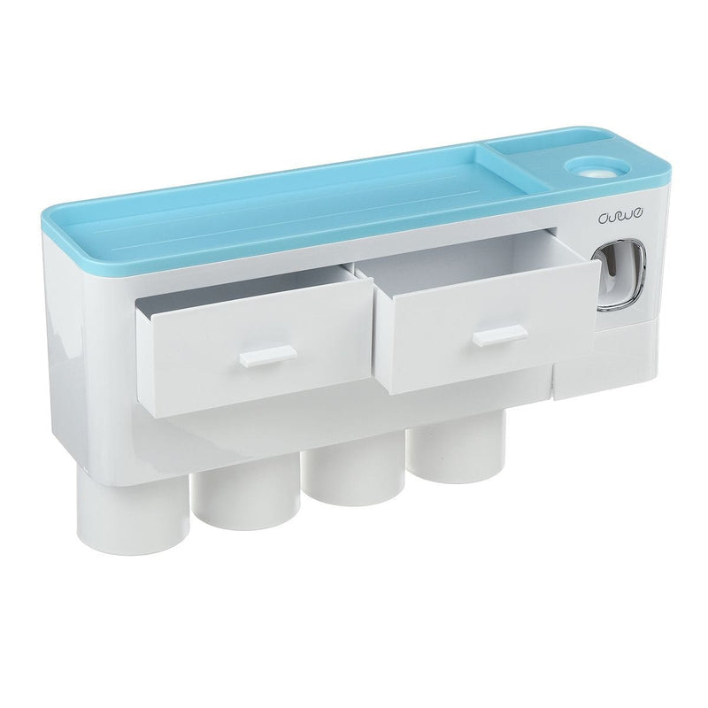 Blue / 4 cups Magnetic Mouthwash Cup Set
