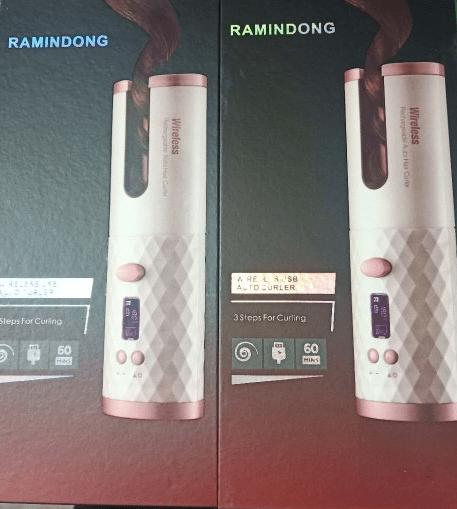Pink wavy hair box Multifunctional Automatic Wireless Curling Iron