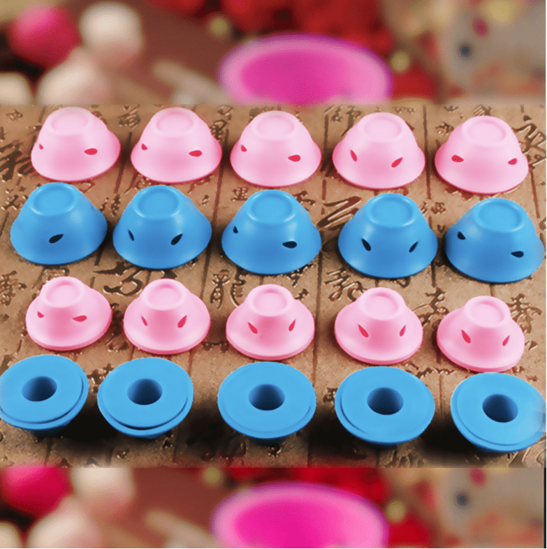 5S 5L Blue and 5S 5L Pink Soft Rubber Magic Hair Care Rollers No Heat Hair Styling Tool