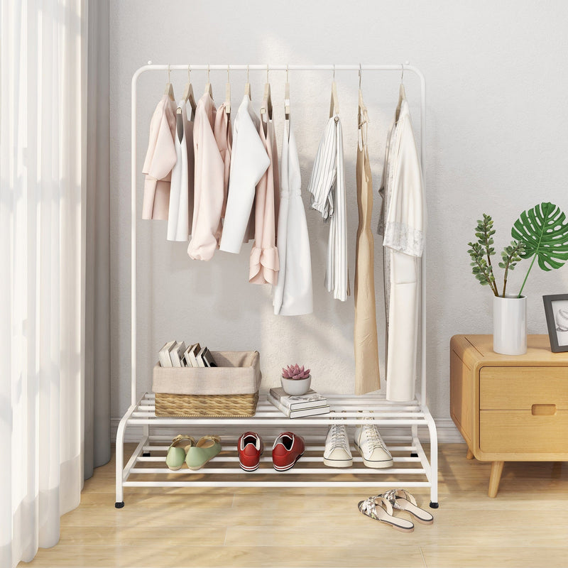 Clothing Garment Rack with Shelves