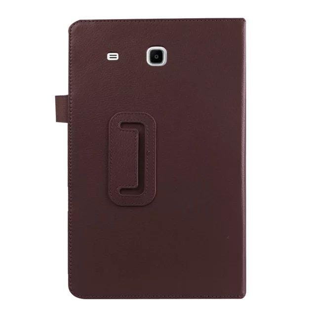 Brown Samsung T560 flat leather case