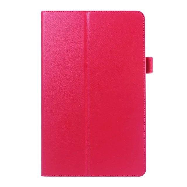 Red Samsung T560 flat leather case