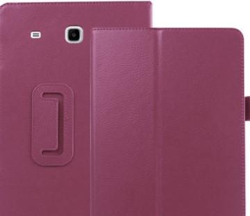 Purple Samsung T560 flat leather case