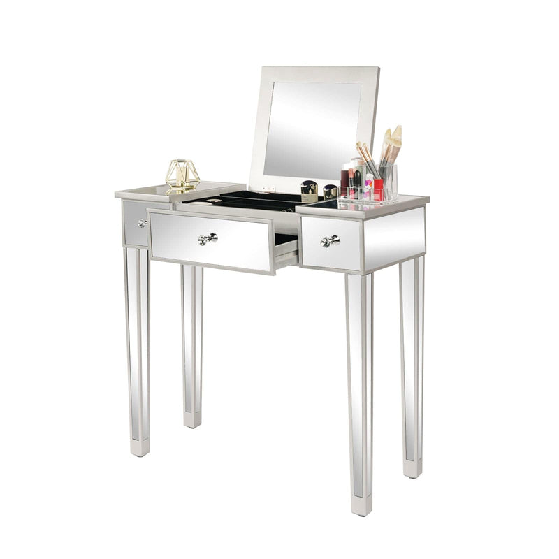 FCH Desk With Mirror Silver