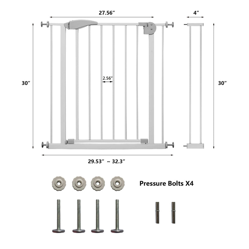 Fits Openings 29.5" to 32" Pet Gate Safety Gate