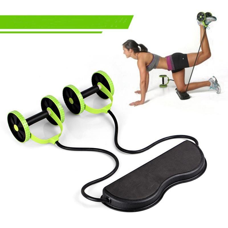 Green Revoflex Xtreme Rally Multifunction Pull Rope Wheeled Abdominal Muscle Training