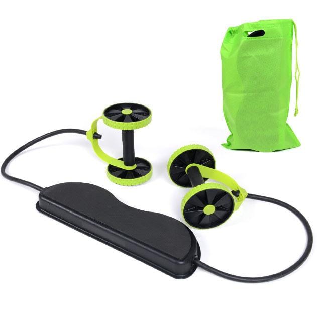 Green Revoflex Xtreme Rally Multifunction Pull Rope Wheeled Abdominal Muscle Training