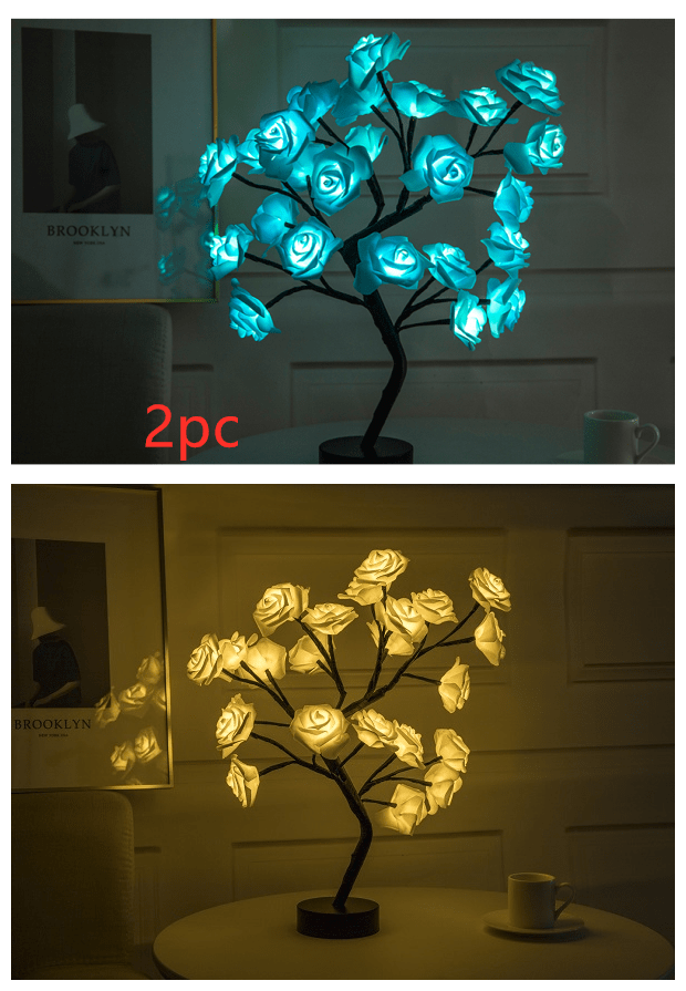 Set3 Rose Flower Tree LED Lamp