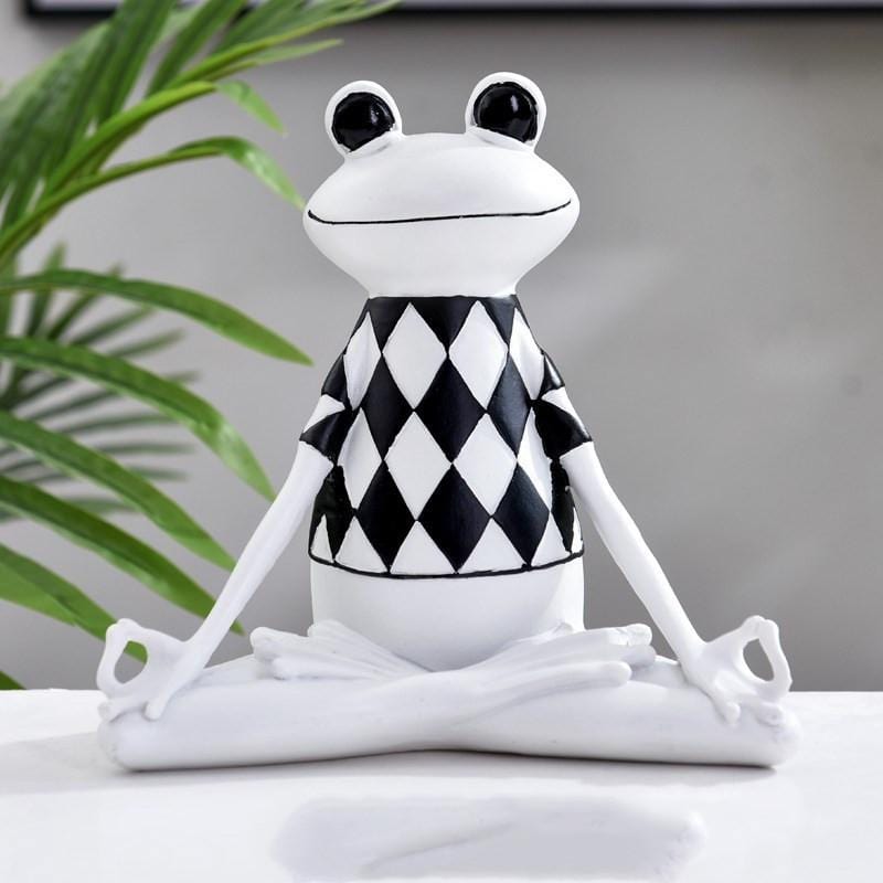 Style01 Yoga Frog Figurines Meditation Animal Ornaments Resin Statue