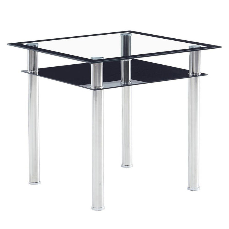 Double-layer Square Tempered Glass Table