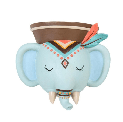 Elephant Indian Style Wall Mounted Plant Pot Wall Hanging Succulent Pots Indoor Flower Pots