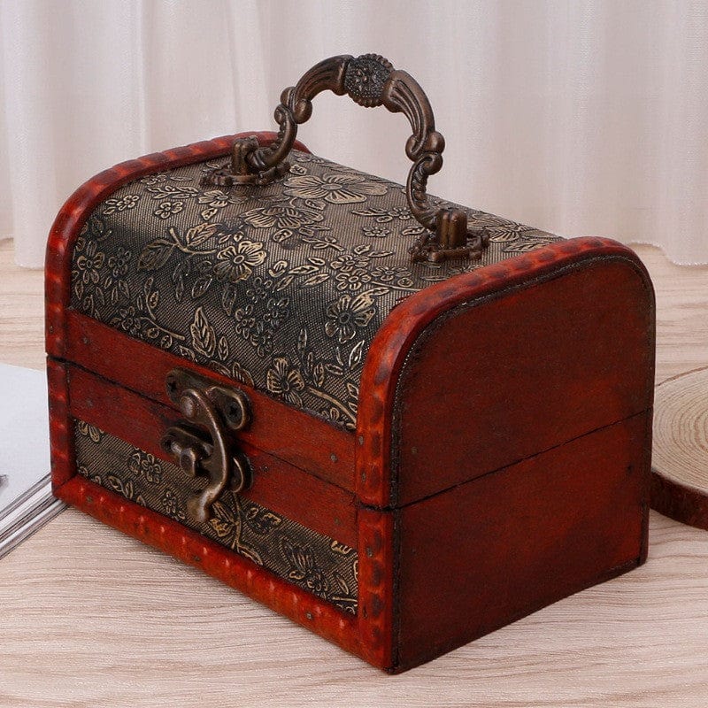 Red Small Vintage Treasure Box Style Jewelry Organizer