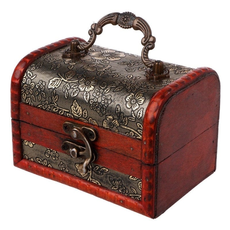 Red Small Vintage Treasure Box Style Jewelry Organizer