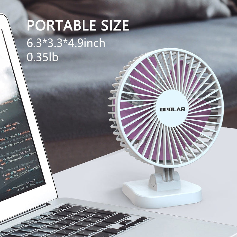 USB Desk Fan, Small but Mighty, Quiet Portable Fan for Desktop Office Table