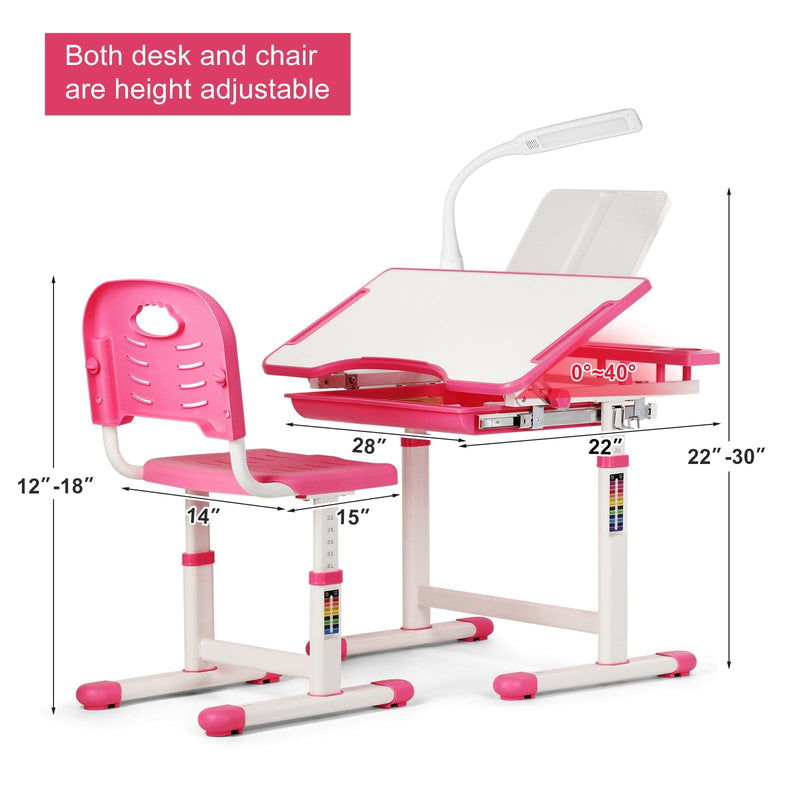 Kids Desk And Chair Set Children Table