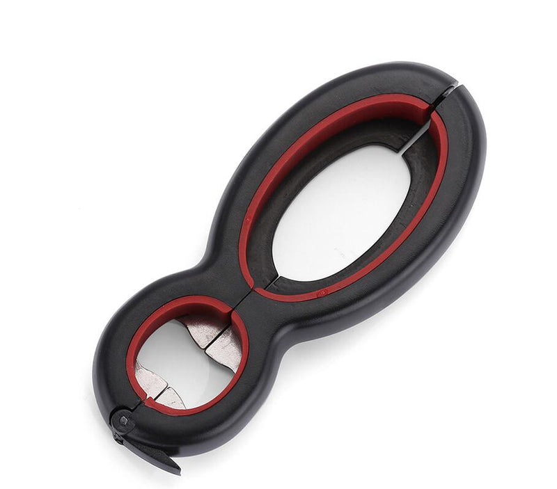 Red3PC Multifunctional Easy Opener Six in One Bottle Can Opener