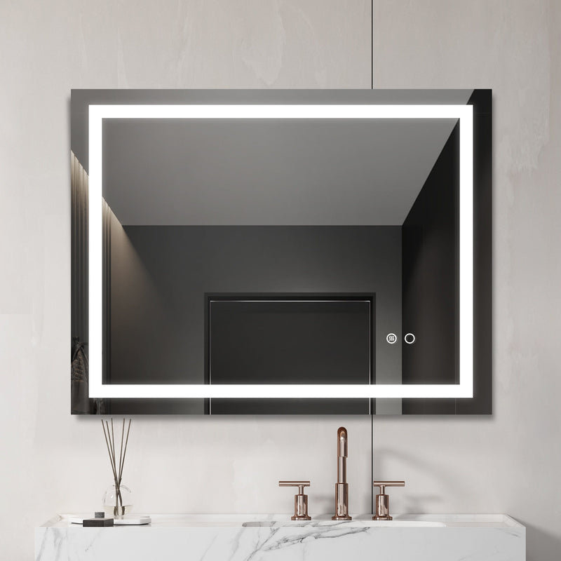 36x28 LED Lighted Bathroom Wall Mounted Mirror