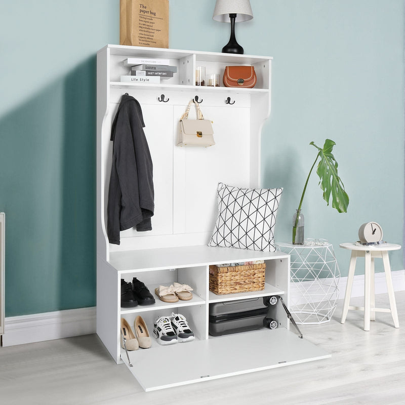 Multiple storage racks with clothes hook