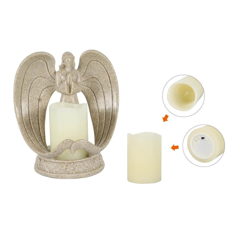 Nordic Style Resin Angel Electronic Candle Holder